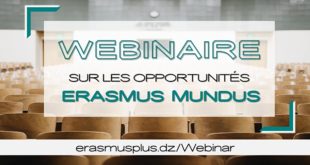 Webinaire - Bourses Erasmus Mundus (pour étudiants)