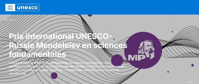 4e Edition du prix international UNESCO-Russie Mendeleev en sciences fondamentales